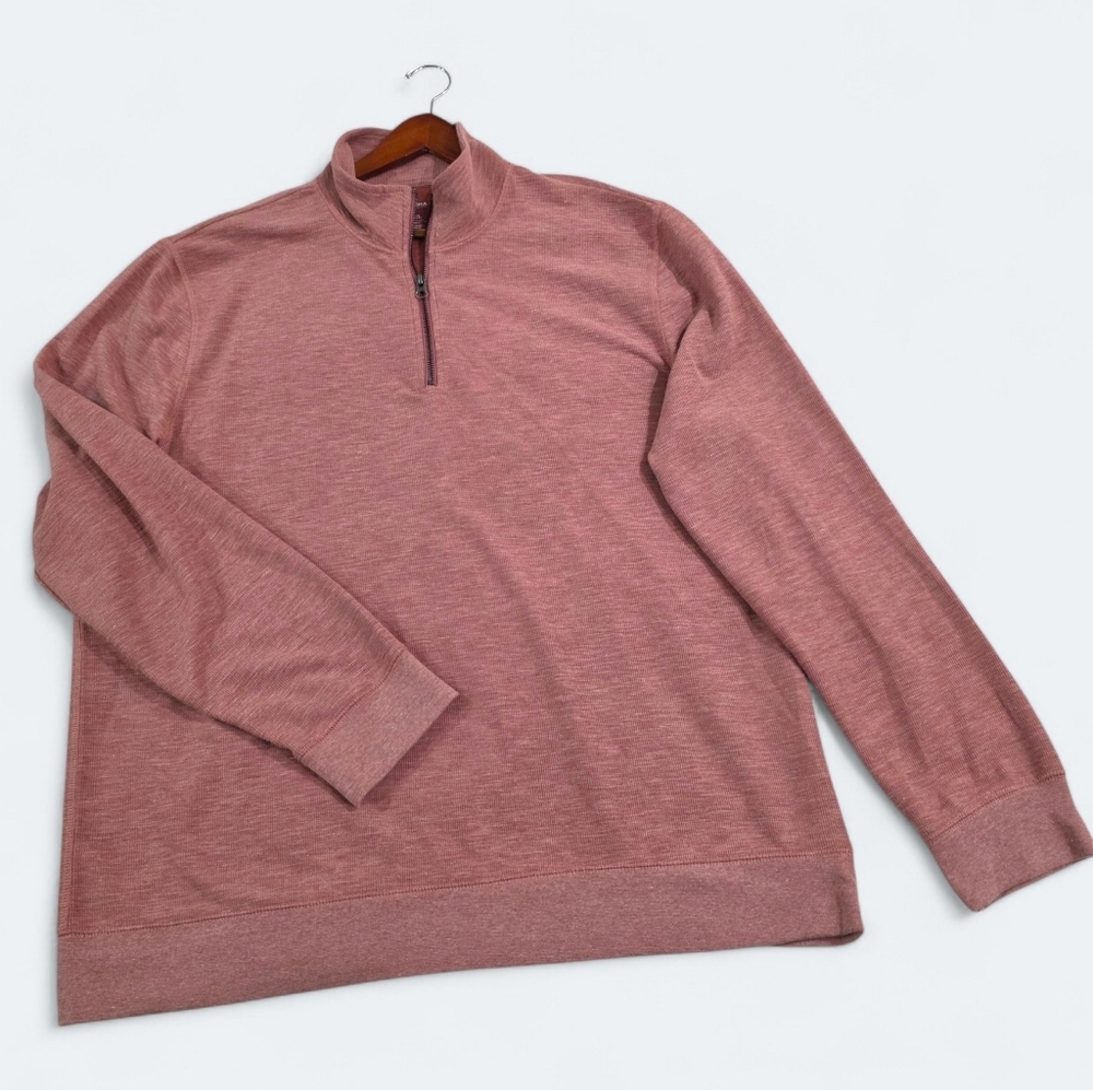 Sonoma Men's Dusty Pink Quarter-Zip Sweater Size XXL